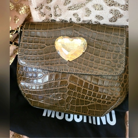 Love Moschino Handbags - LOVE MOSCHINO Leather Reptile Embossed Crossbody